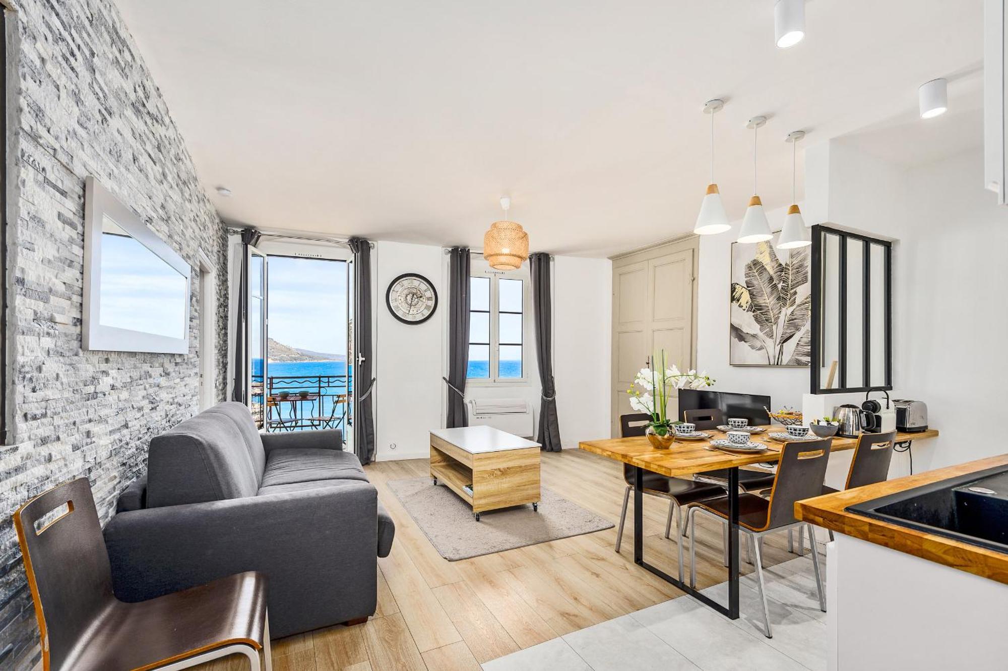 Rue Longue Vue Mer, Spacieux, Rénové Menton Extérieur photo
